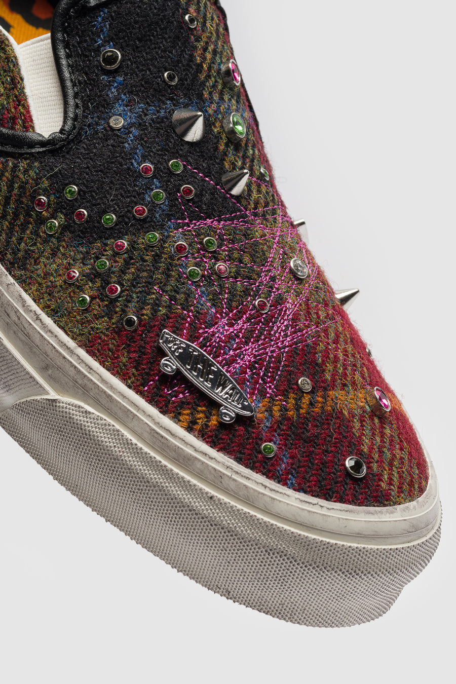 Vans Harris Tweed LX Classic Slip-On 98 Sneaker in Red/Multi - Notre