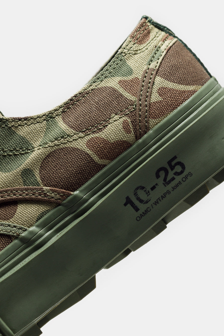 OAMC x WTAPS x OTW  Seylynn Lug Sneaker in Duck Camo