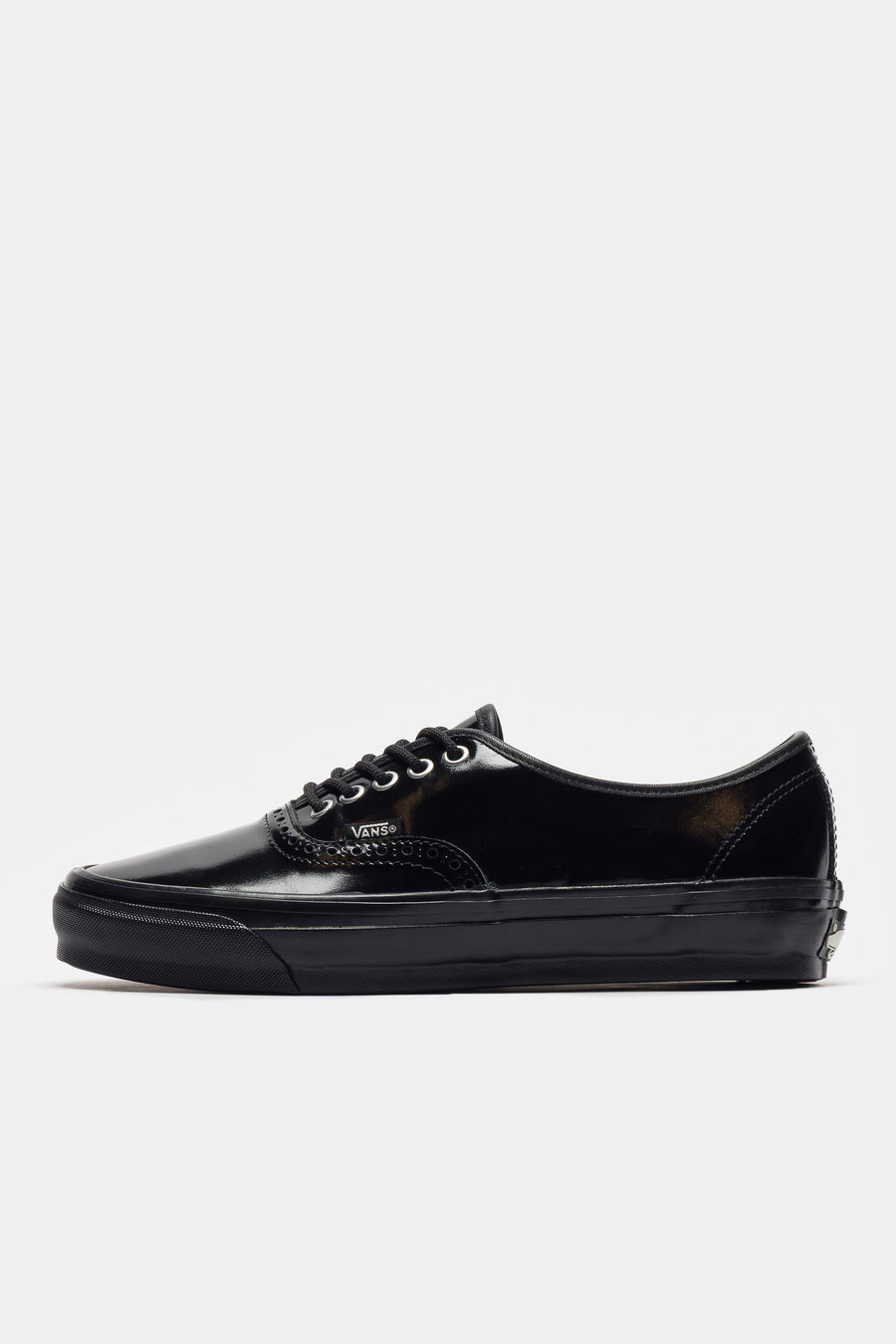 Vans OTW Authentic 44 Siped Vibram Sneaker in Gloss Leather Brogue Black - Notre