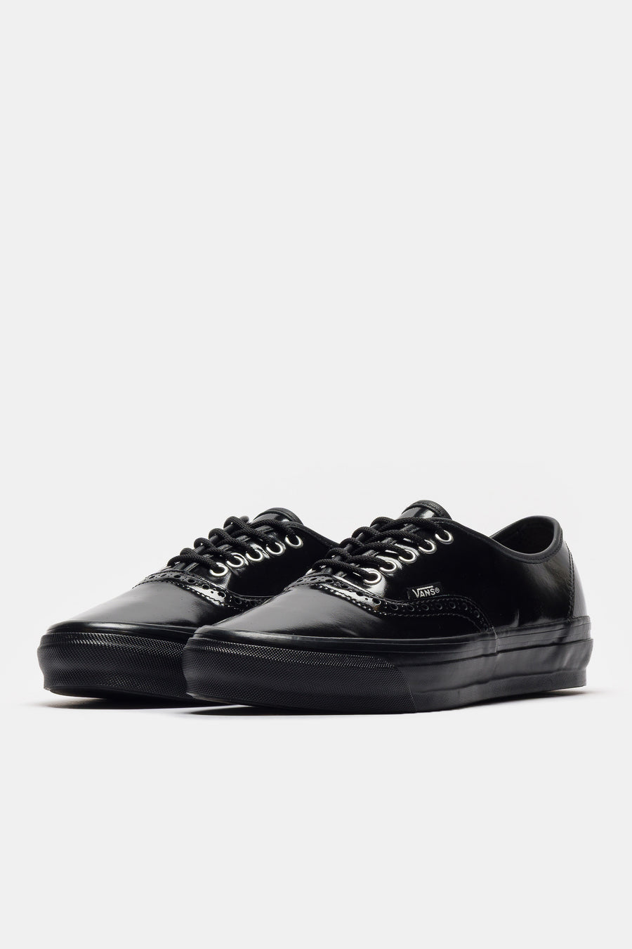 Vans OTW Authentic 44 Siped Vibram Sneaker in Gloss Leather Brogue Black - Notre