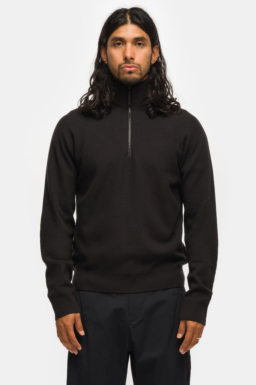 Arc’teryx Veilance Conic Wool Half Zip Sweater in Black - Notre
