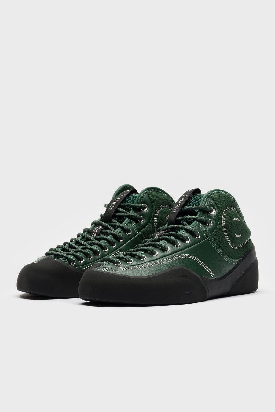 Village PM 1 Mid PM Sneaker in Green/Natural Black - Notre