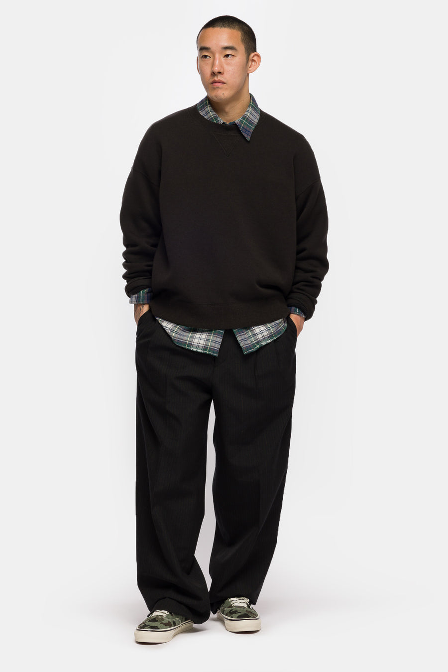 visivm Jumbo SB Wool Blend Sweatshirt in Black - Notre