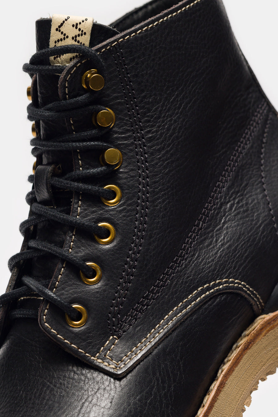 visvim Virgil Cap-Folk Boot in Black - Notre