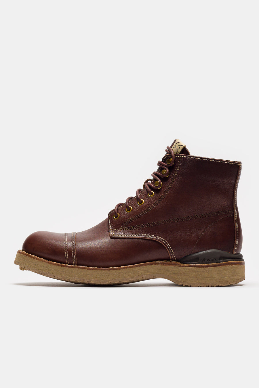 visvim Virgil Cap-Folk Boot in Dark Brown - Notre