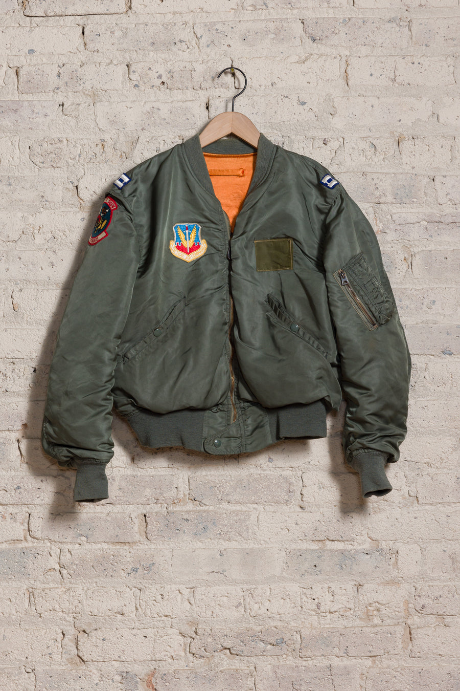 1960’s MA-1 Bomber Jacket with Patches in Olive