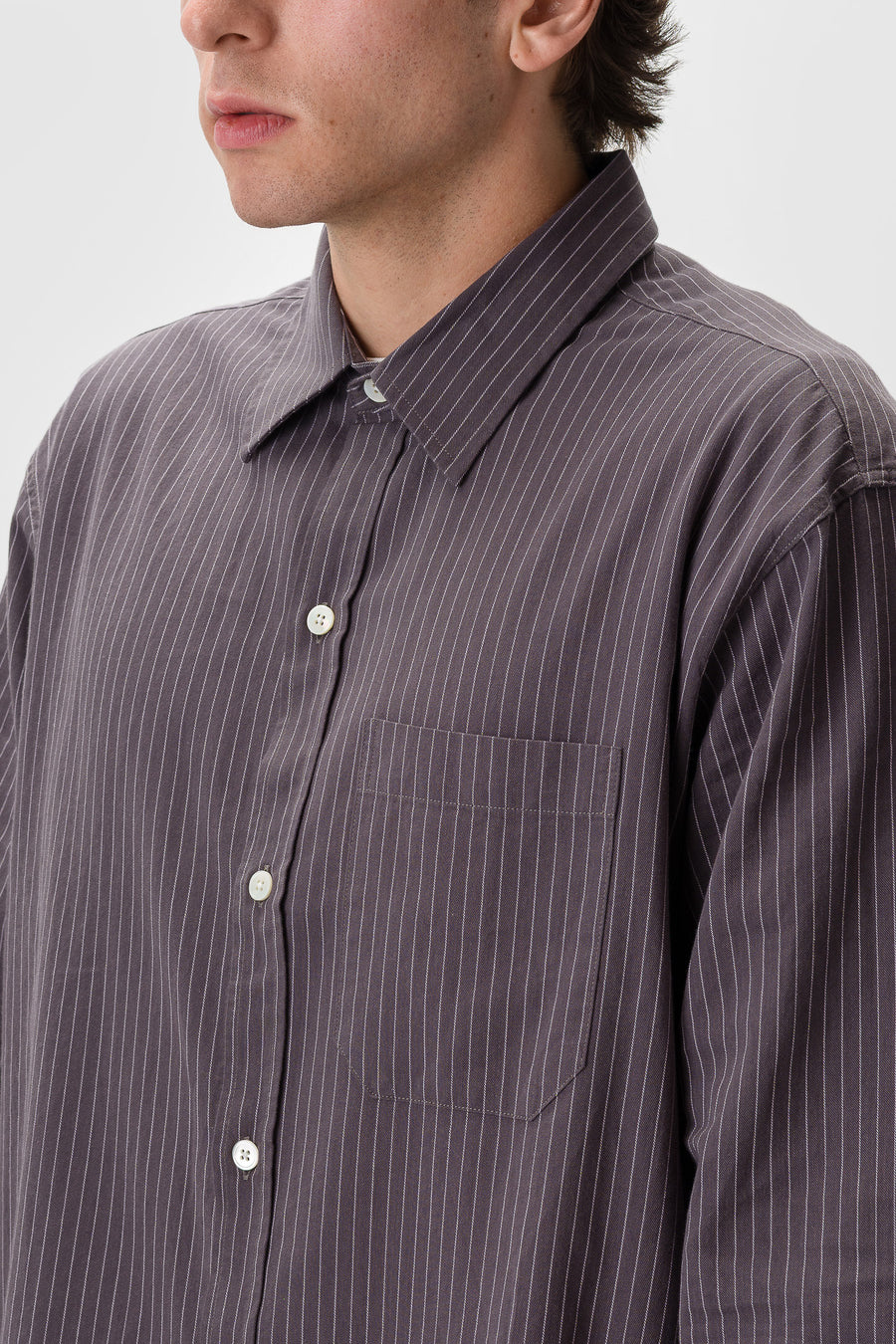 Distant Shirt in Blush Stripe
