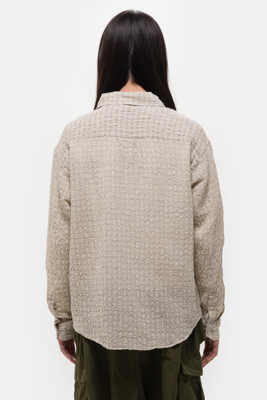 mfpen Executive Shirt in Beige Structure Check - Notre