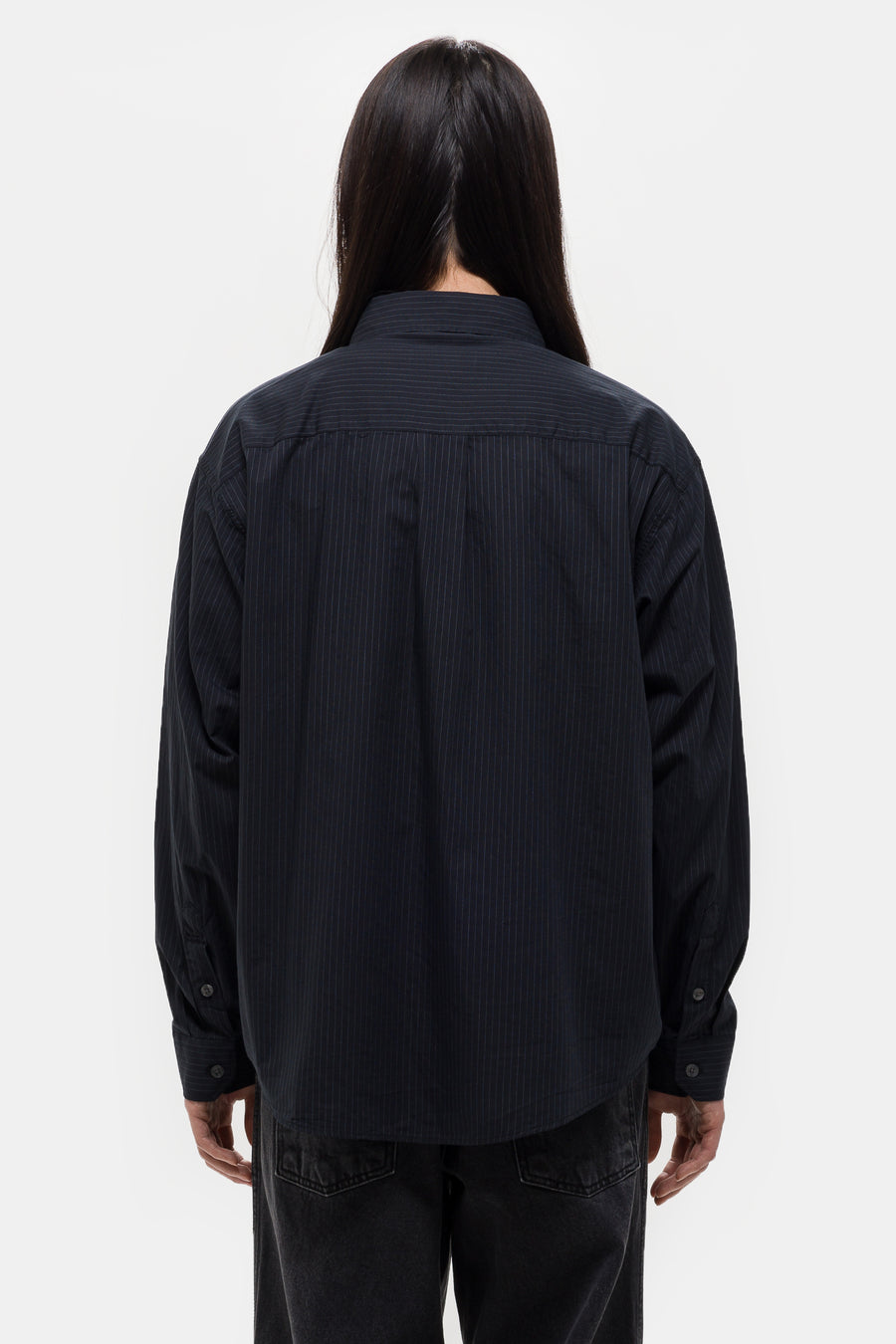 mfpen Executive Shirt in Black Pinstripe - Notre