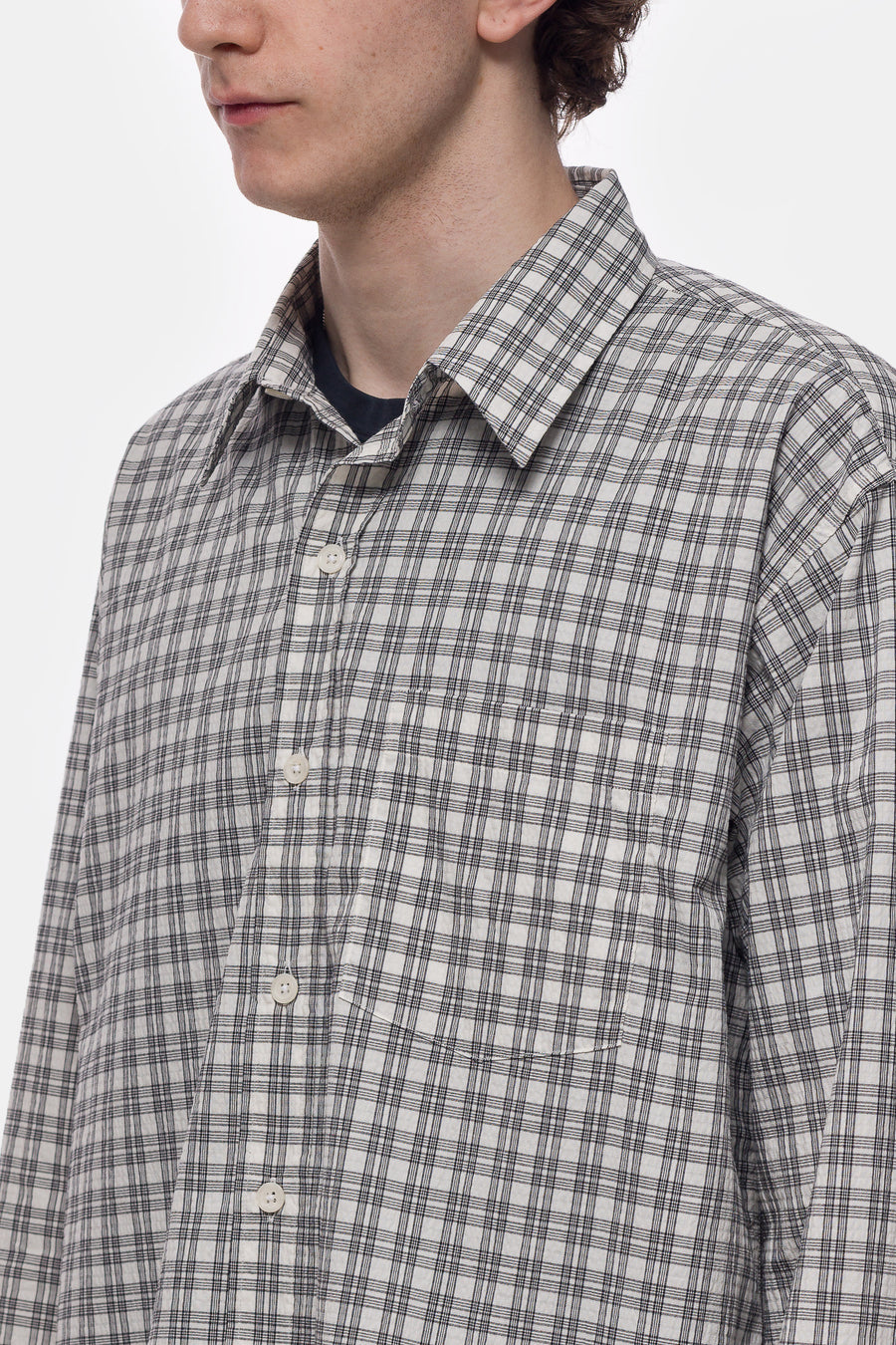 mfpen Executive Shirt in Off White Check - Notre