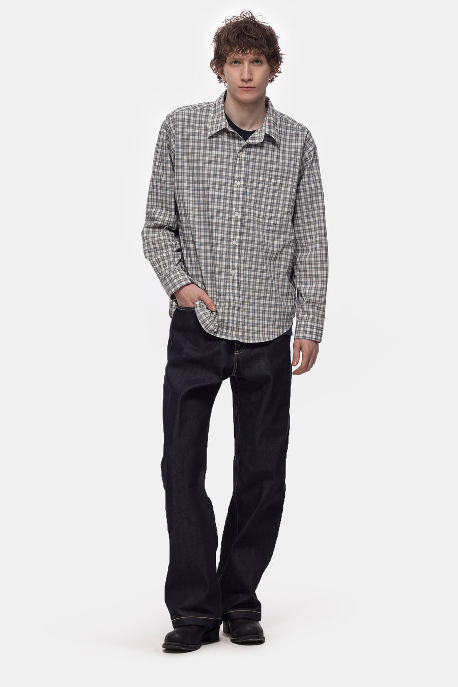 mfpen Executive Shirt in Off White Check - Notre