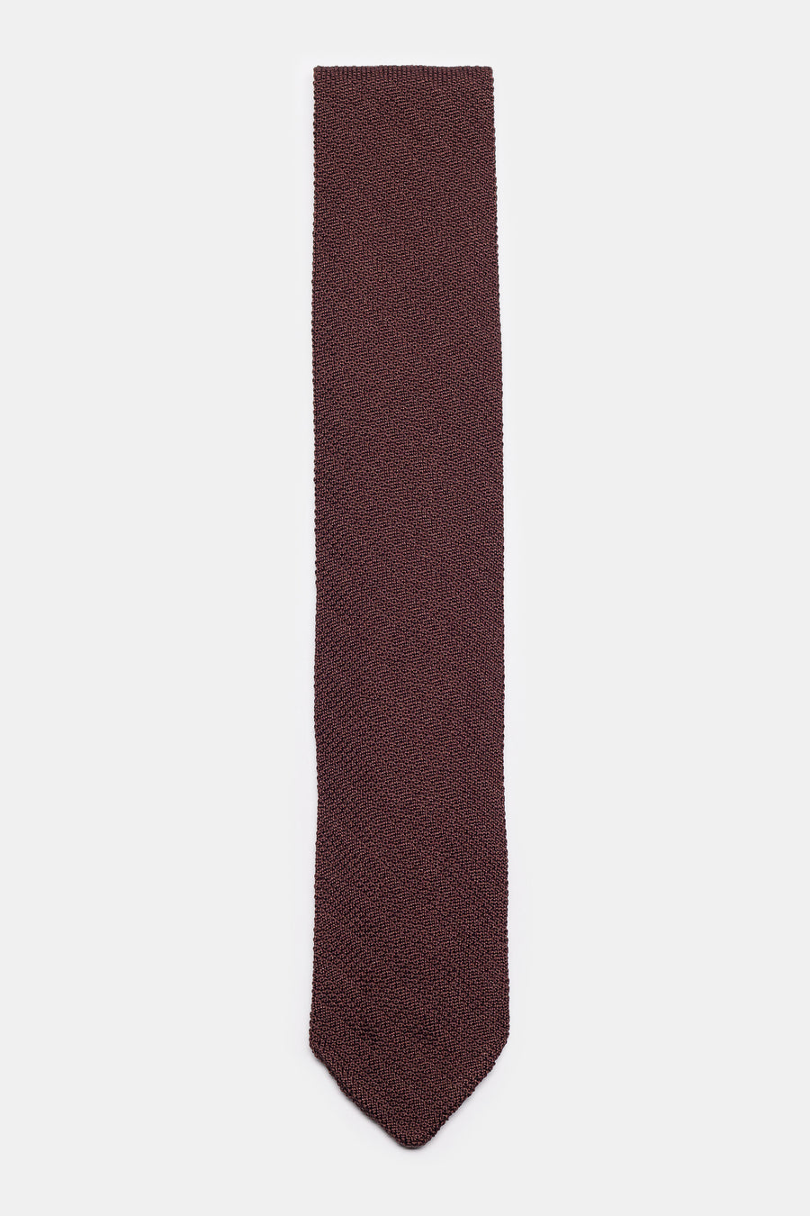 mfpen Formal Tie in Brown Knitted Stripe - Notre