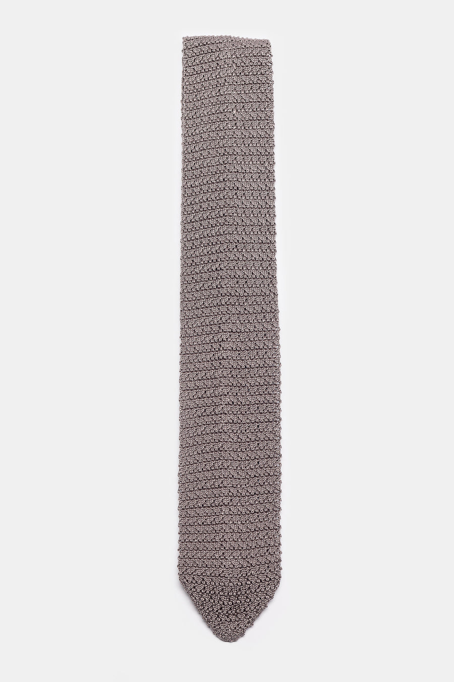 mfpen Formal Tie in Grey Open Knit - Notre