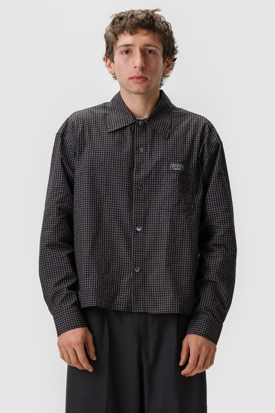 Frame Shirt in Black Check