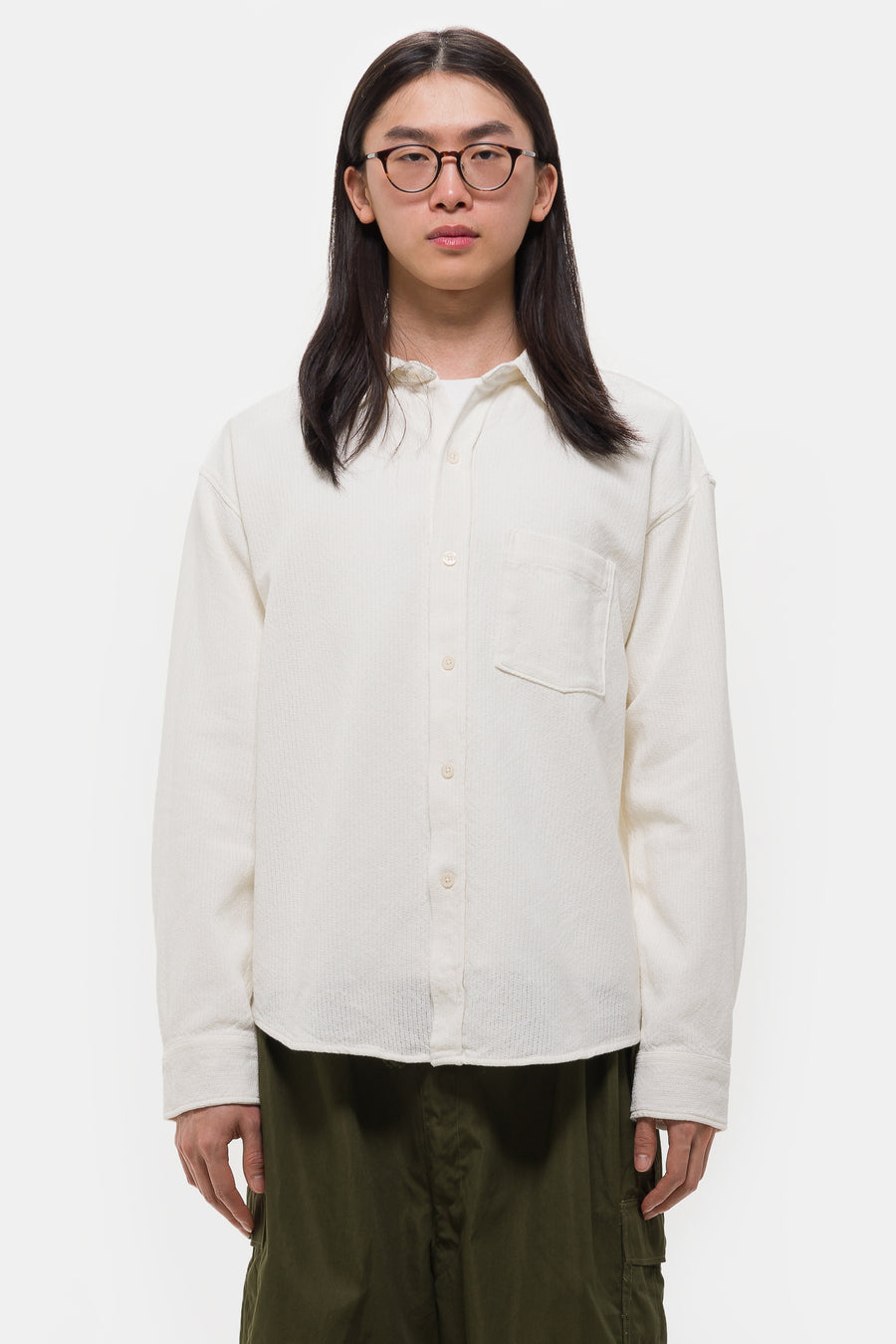 mfpen Island Shirt in White Net - Notre