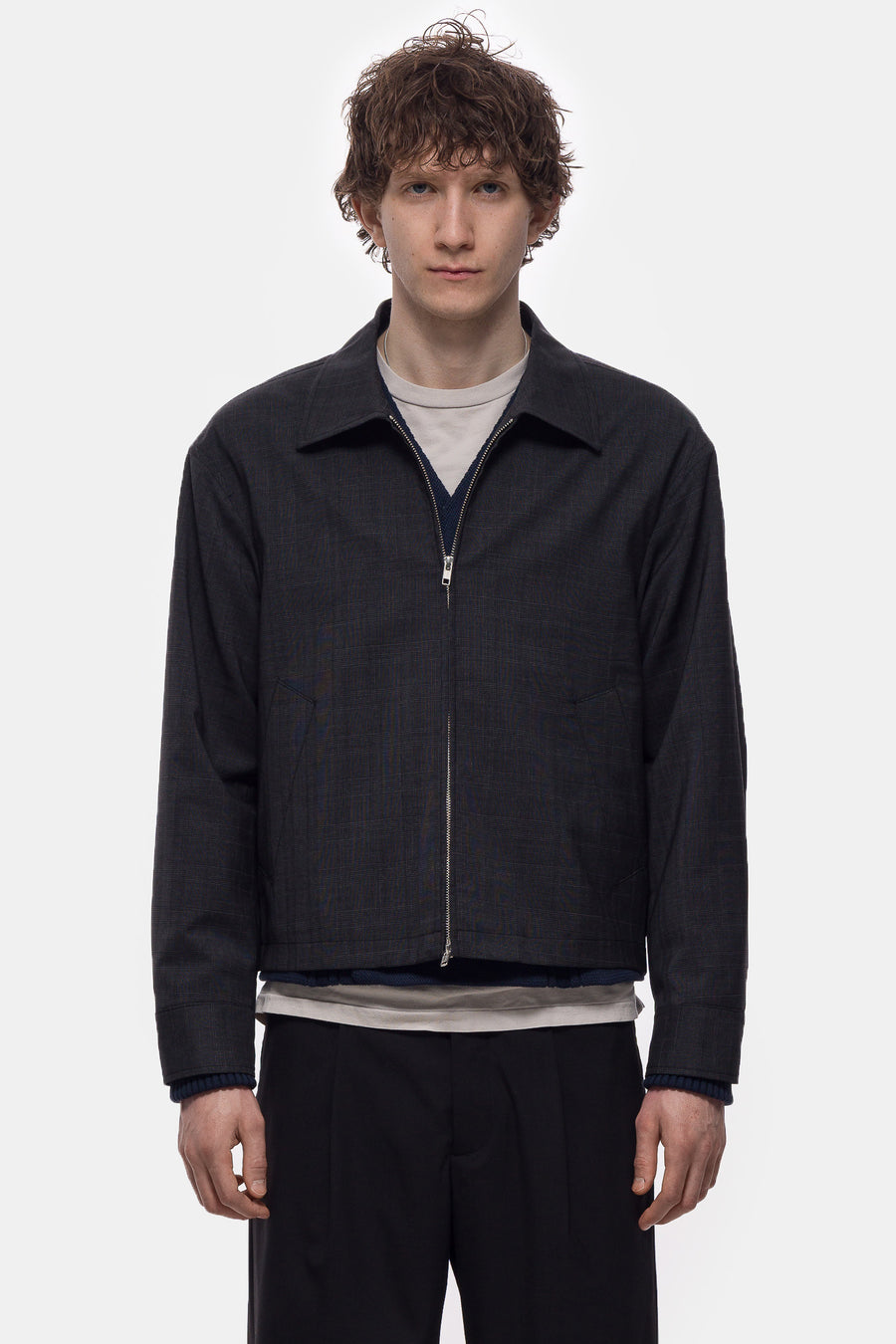 mfpen Mail Jacket in Dark Grey Check - Notre