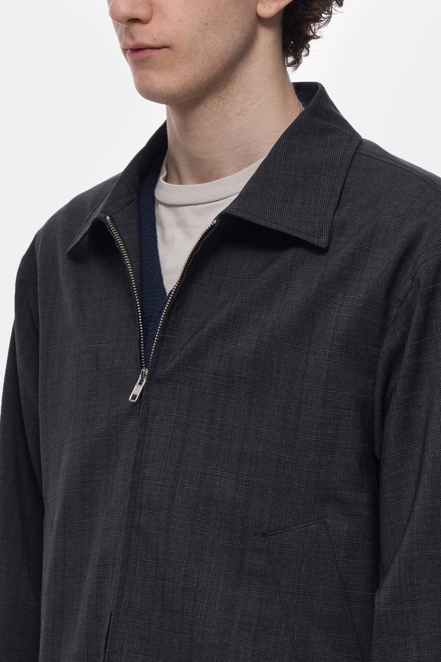 mfpen Mail Jacket in Dark Grey Check - Notre