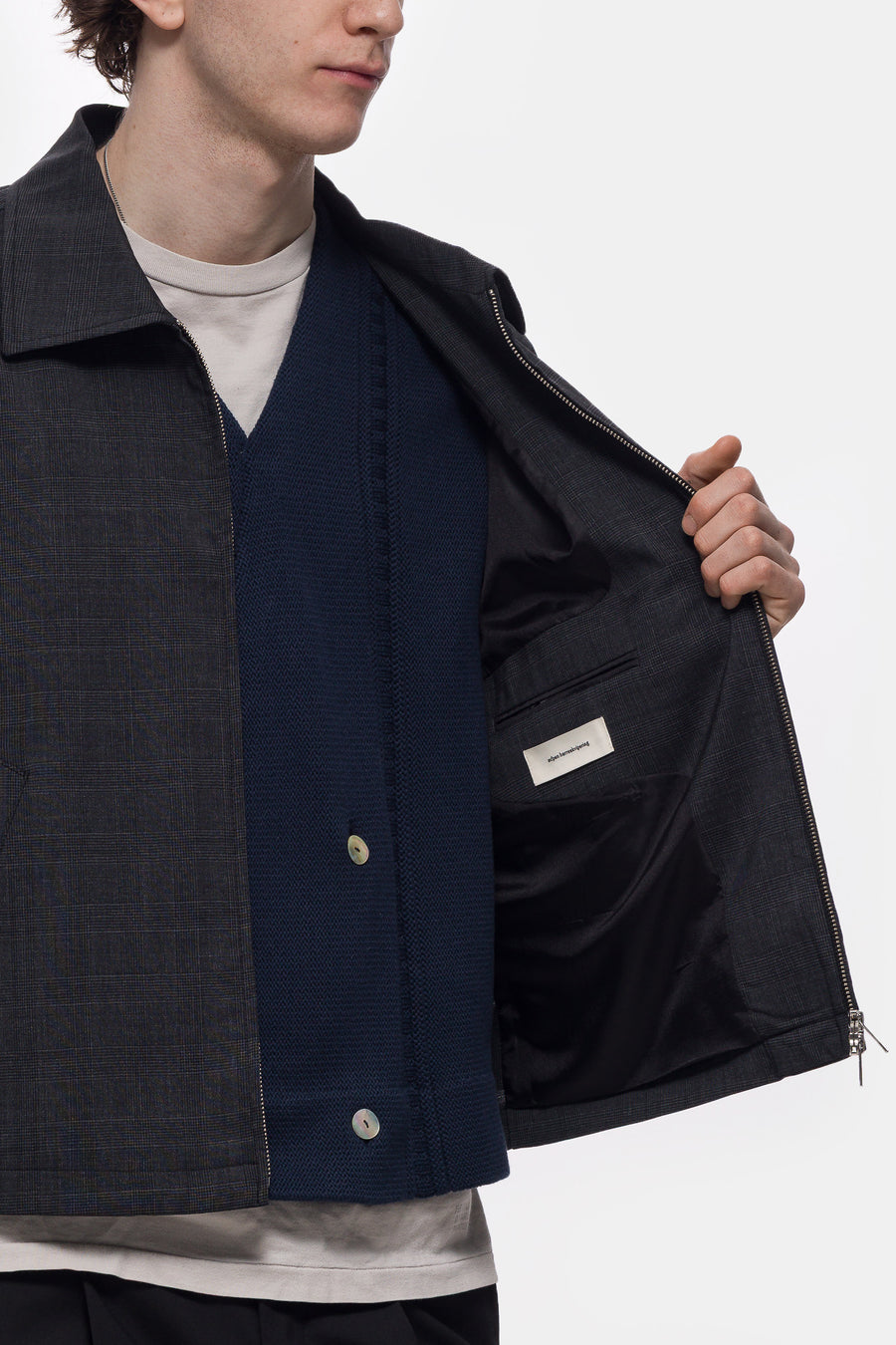 mfpen Mail Jacket in Dark Grey Check - Notre