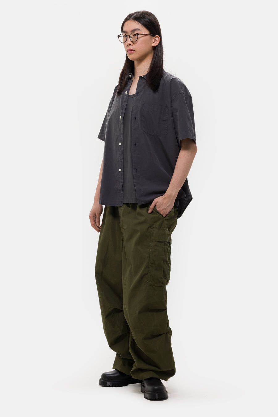 mfpen New Input Shirt in Washed Graphite - Notre