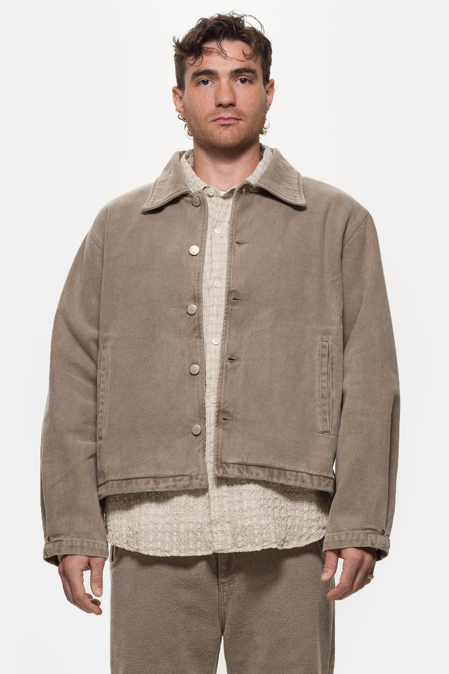 mfpen Painters Jacket in Brushed Mudstone - Notre