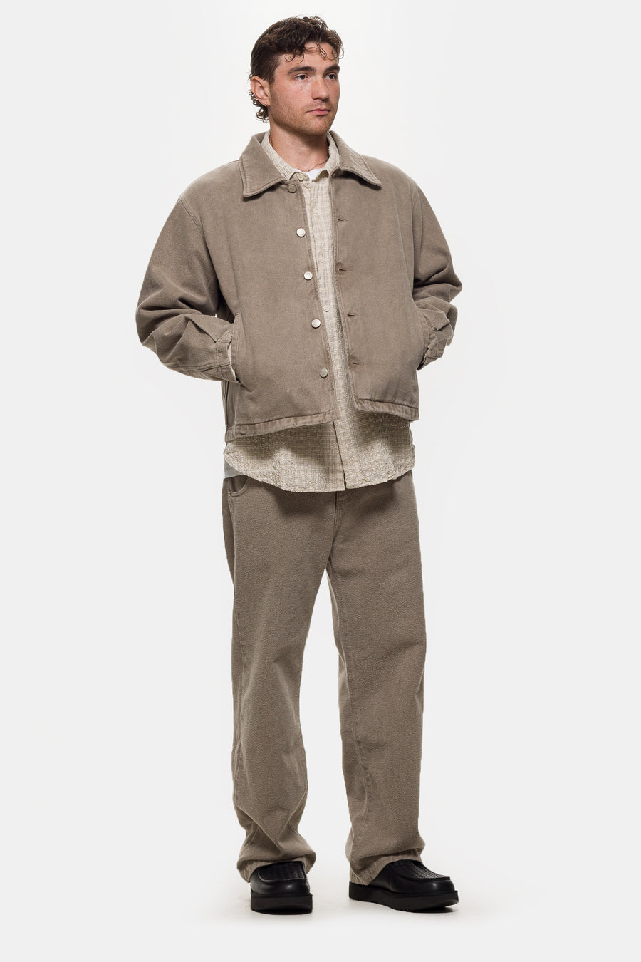 mfpen Painters Jacket in Brushed Mudstone - Notre