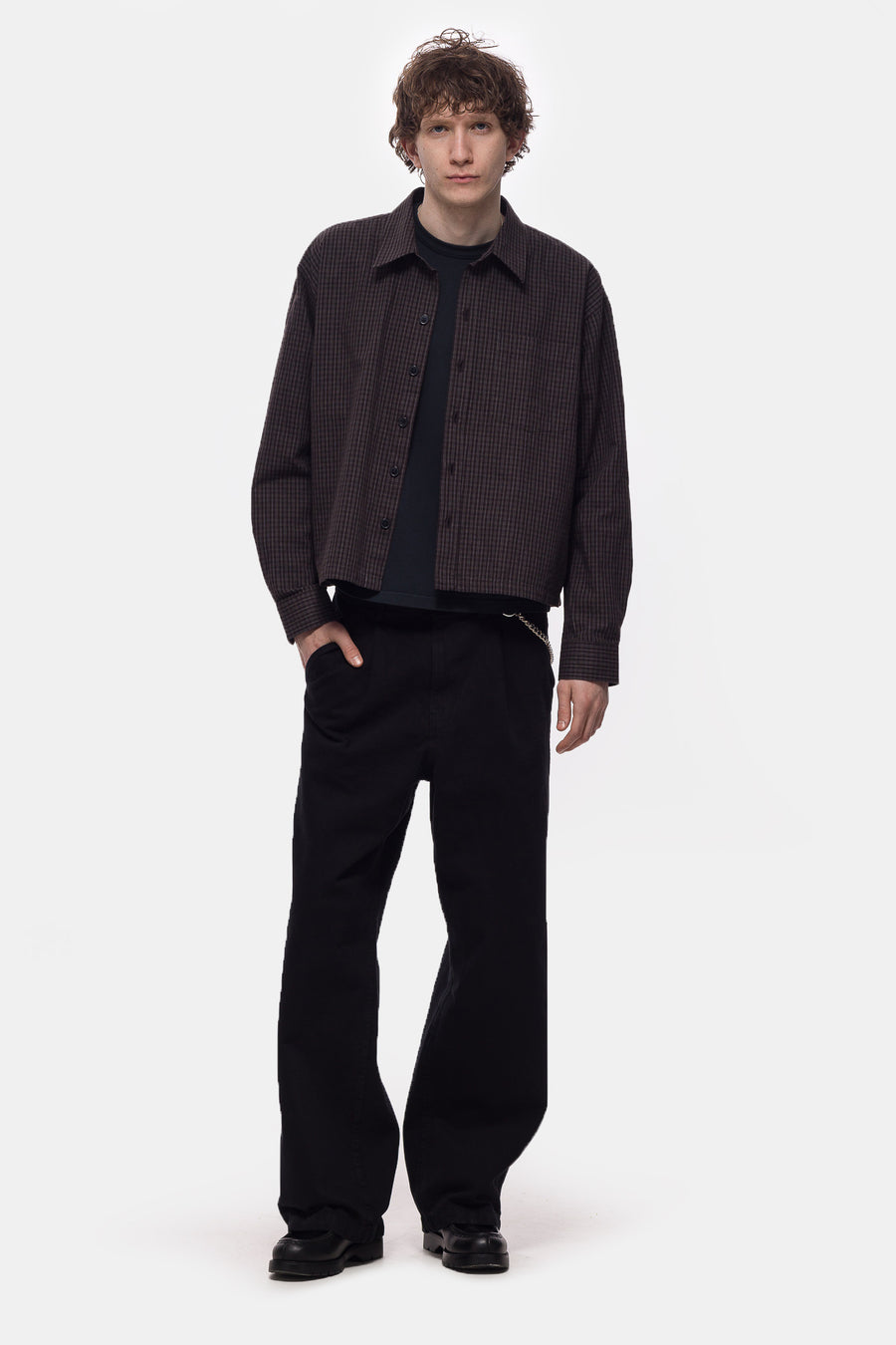 mfpen Priority Shirt in Dark Linen Check - Notre