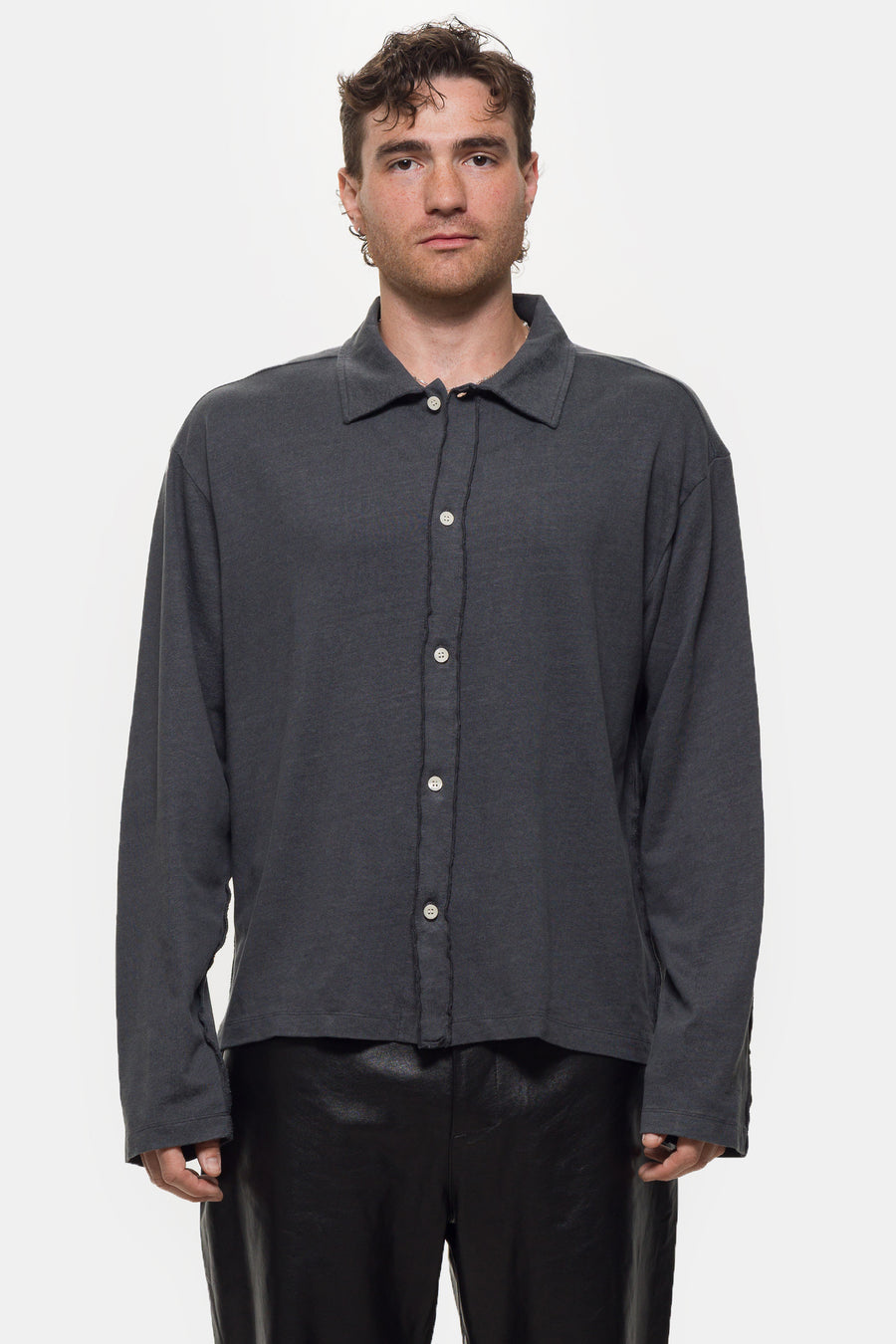 mfpen Raise Shirt in Dark Lead - Notre