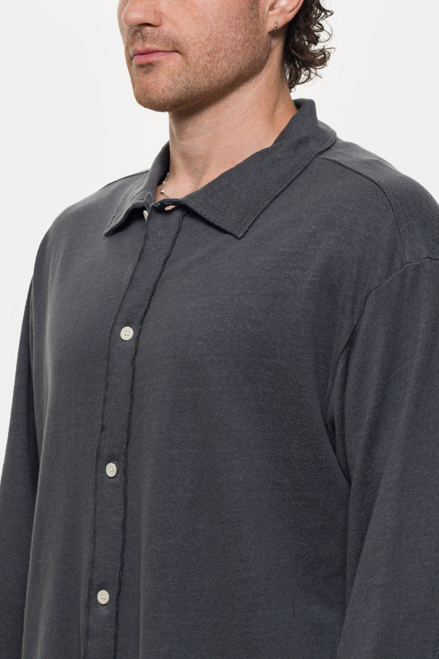 mfpen Raise Shirt in Dark Lead - Notre