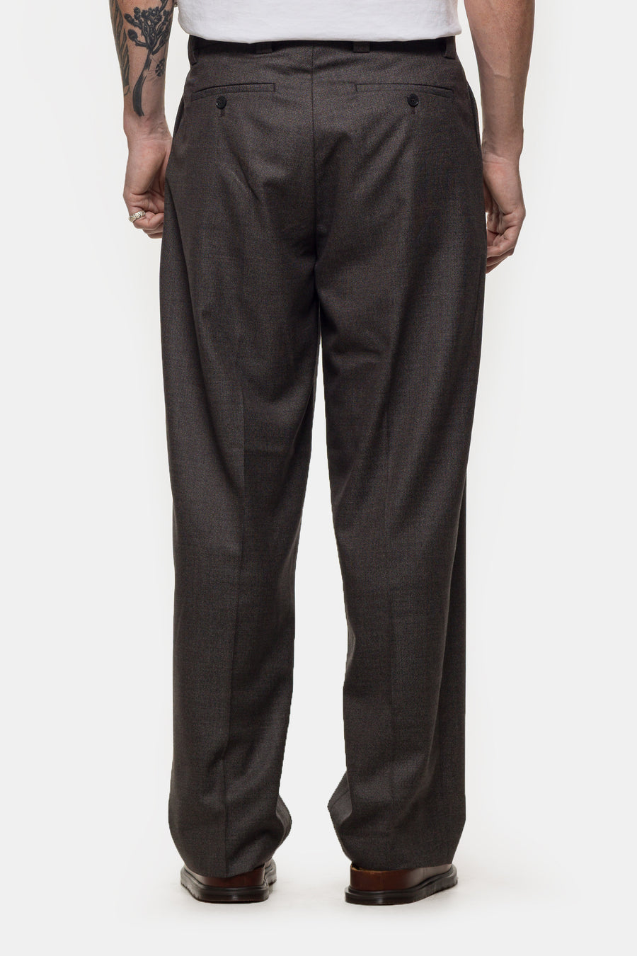 mfpen Service Trouser in Warm Grey Twist Wool - Notre