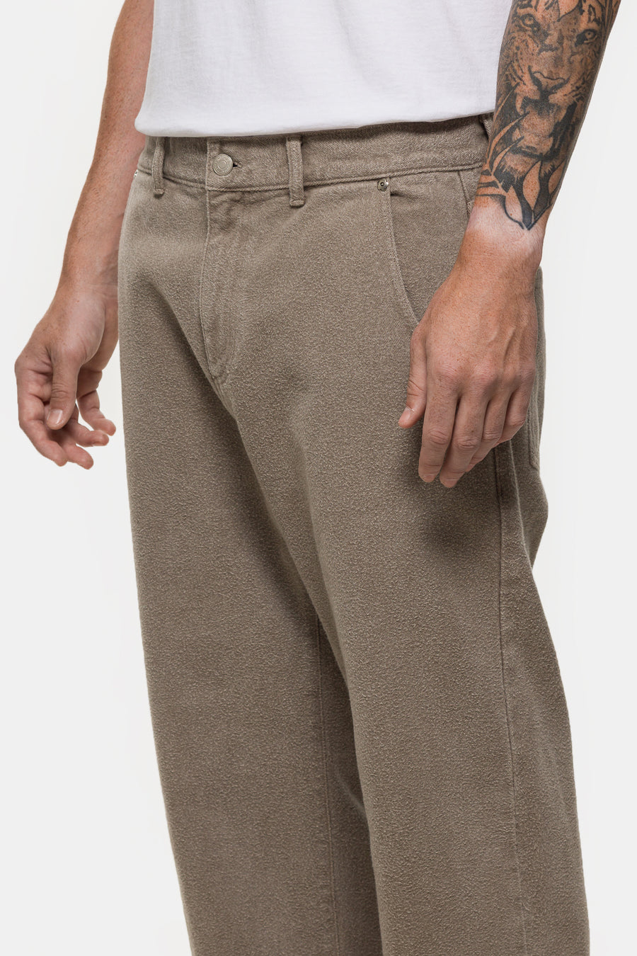 mfpen Straight Cut Jean in Brushed Mudstone - Notre