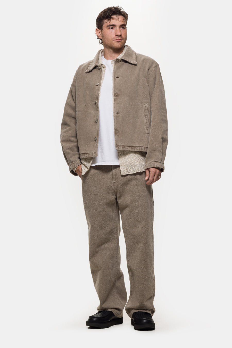 mfpen Straight Cut Jean in Brushed Mudstone - Notre