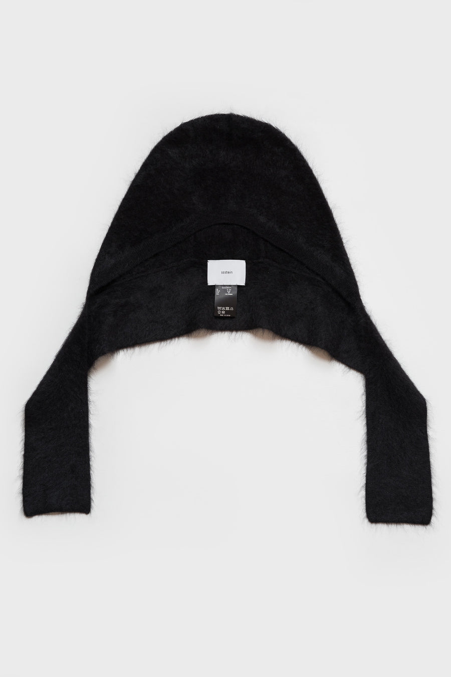 ssstein Cashmere Shaggy Balaclava in Black - Notre