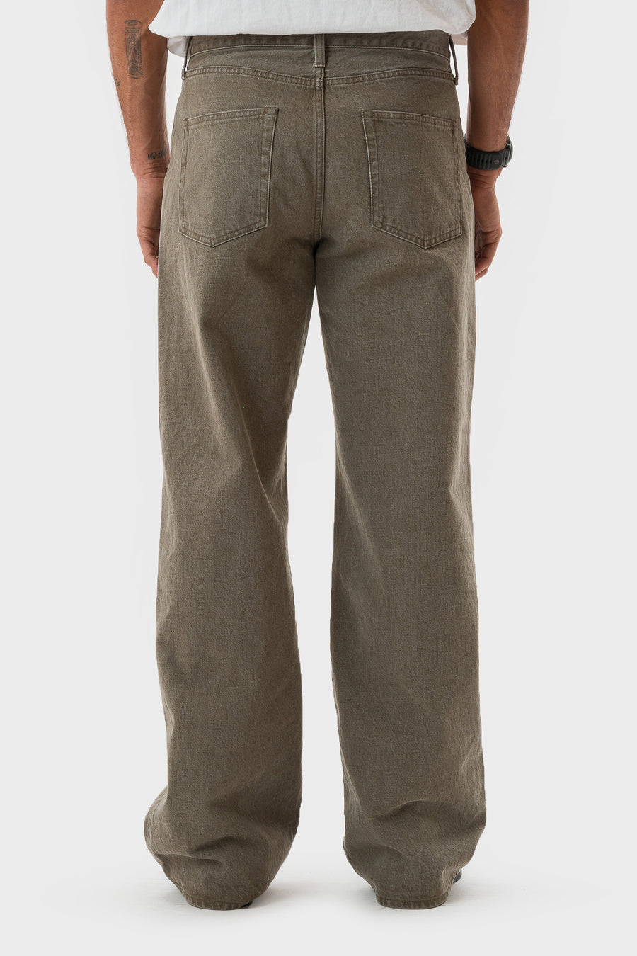 ssstein Loose Color Denim Pant in Khaki - Notre
