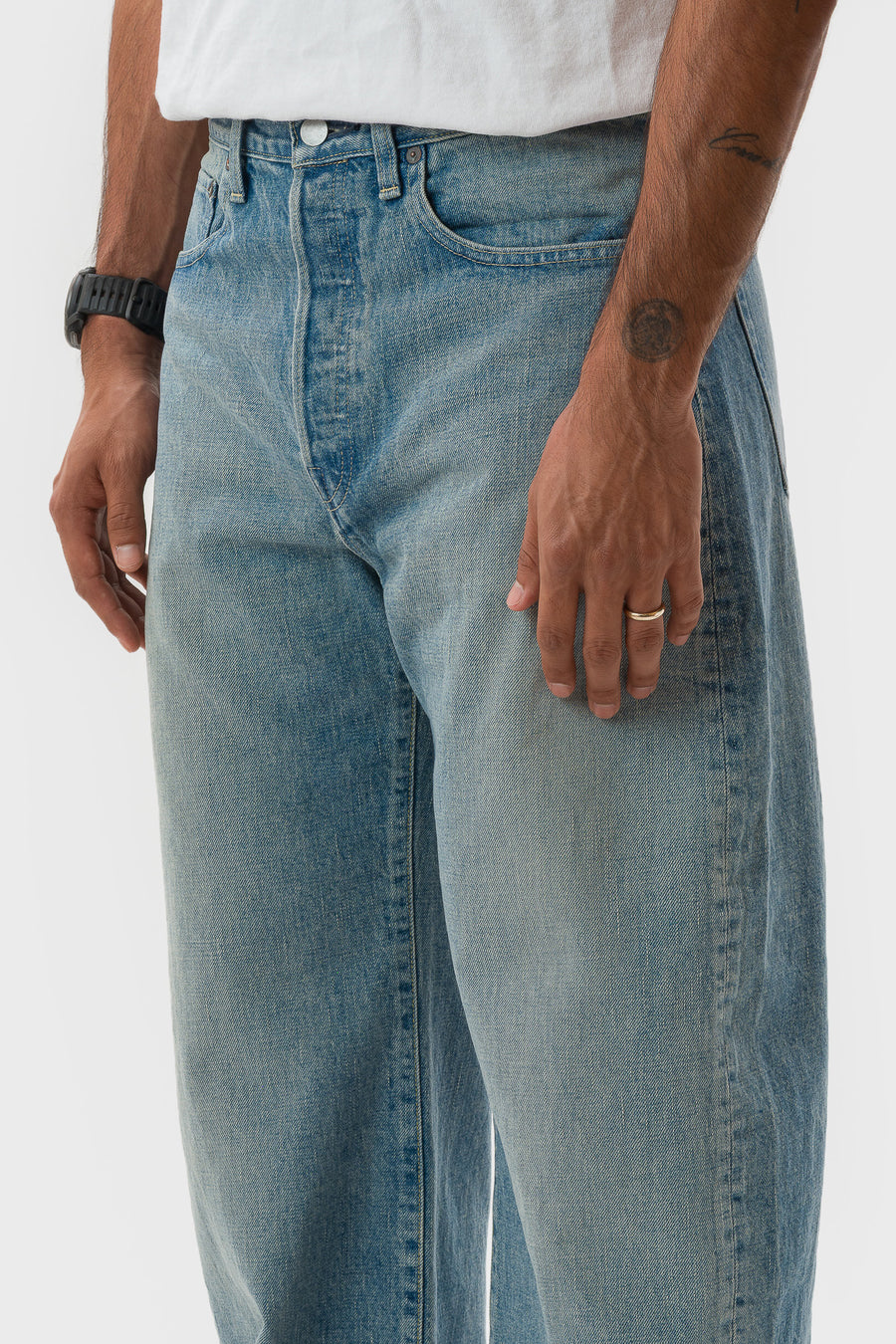 ssstein Round Denim Pant in Indigo - Notre