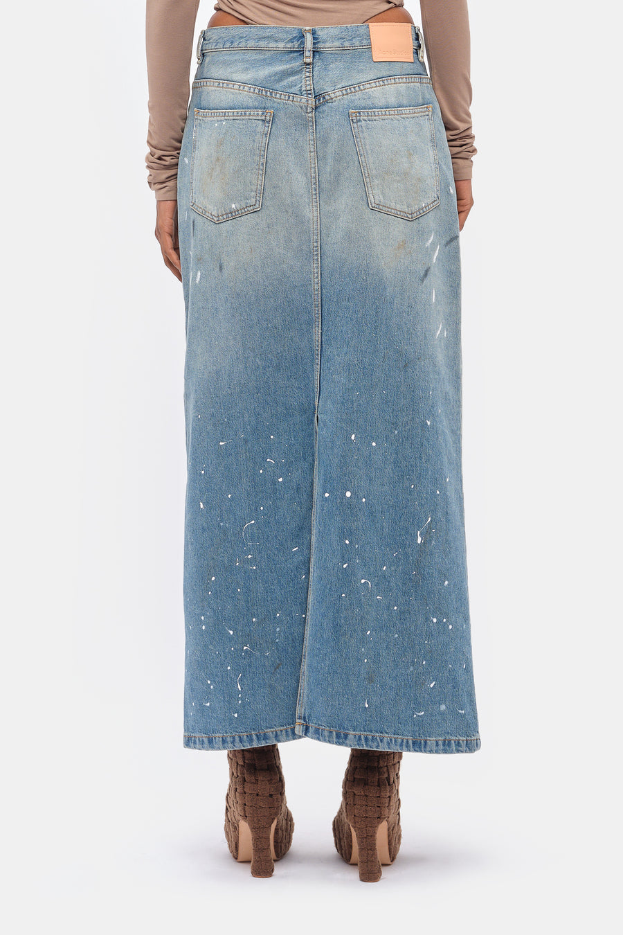 何でも揃う Ameri（アメリ）の「FOLD DENIM SKIRT（デニム