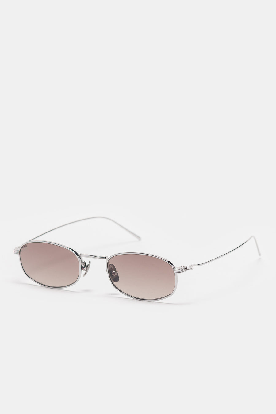Akila Icon Sunglasses in Silver/Brown Gradient - Notre