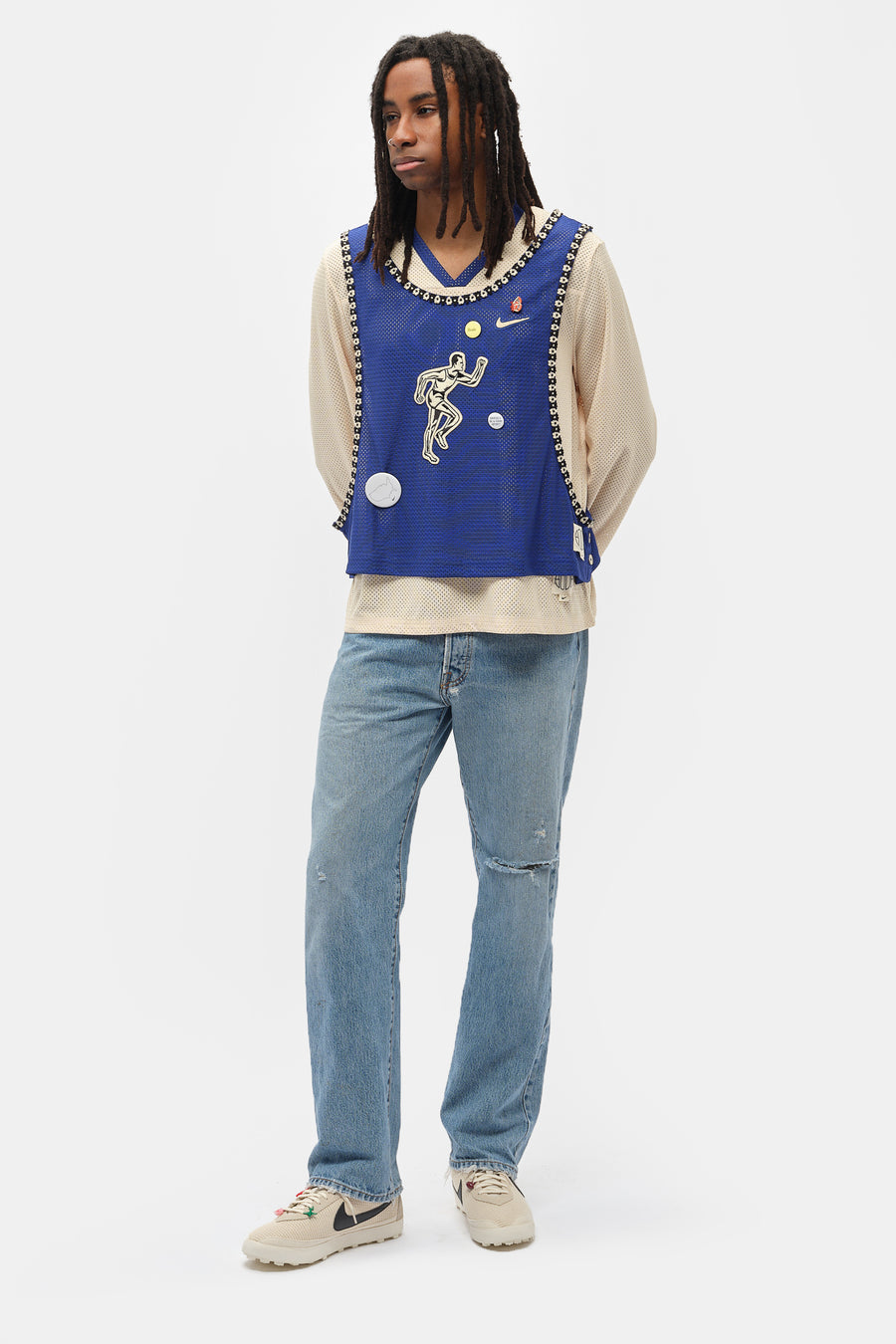Nike x Bode Rec. NRG Scrimmage Pinny Tank Top in Deep Royal Blue