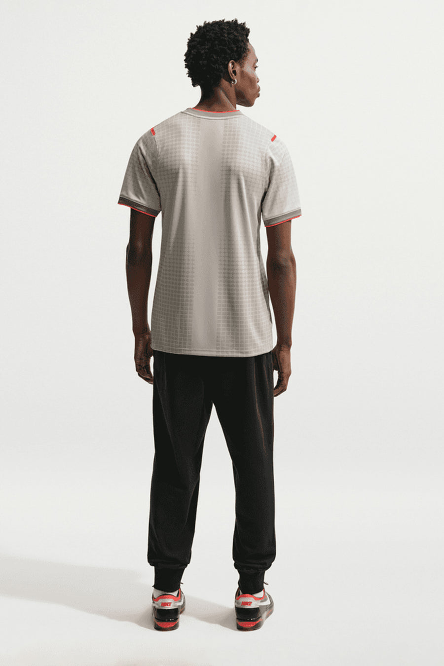 Palace x England Academy Pro Soccer Top in Pewter Grey/Bright Crimson