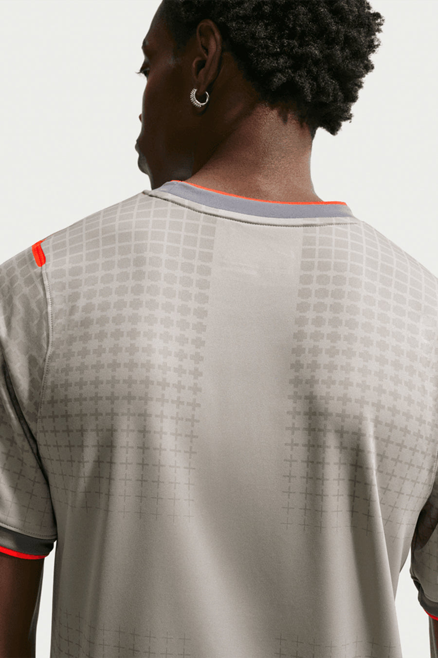 Palace x England Academy Pro Soccer Top in Pewter Grey/Bright Crimson