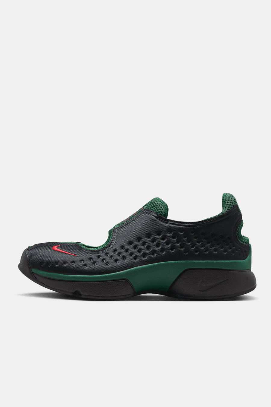 Air Rift 2 Sneaker in Black/Fire Red/TM Dark Green