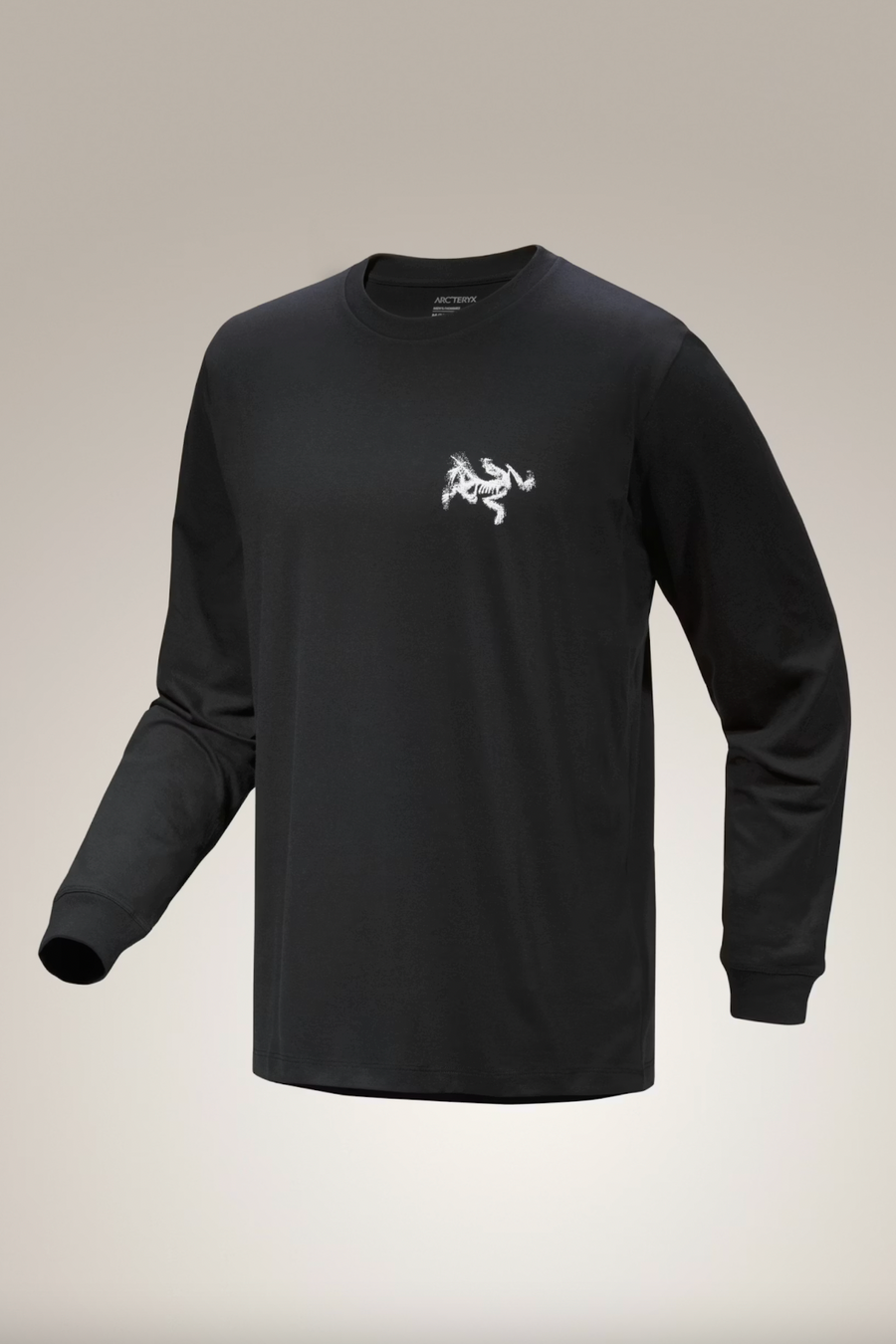 Arc'teryx Kragg SL Cotton Bird Tile LS T-Shirt in Black/Arctic Silk - Notre
