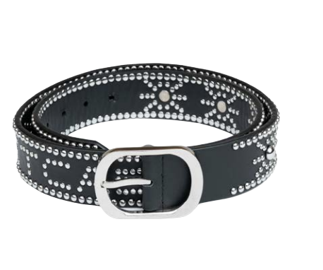 Spellout Fastener Belt in Black