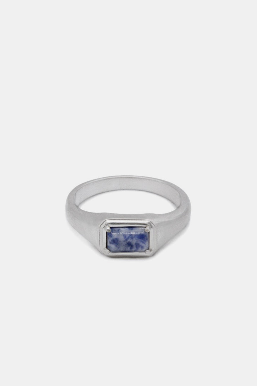 Serge Denimes Silver Blue Jasper Ring - Notre