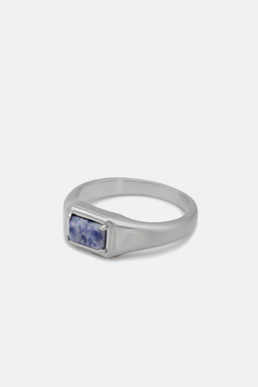 Serge Denimes Silver Blue Jasper Ring - Notre