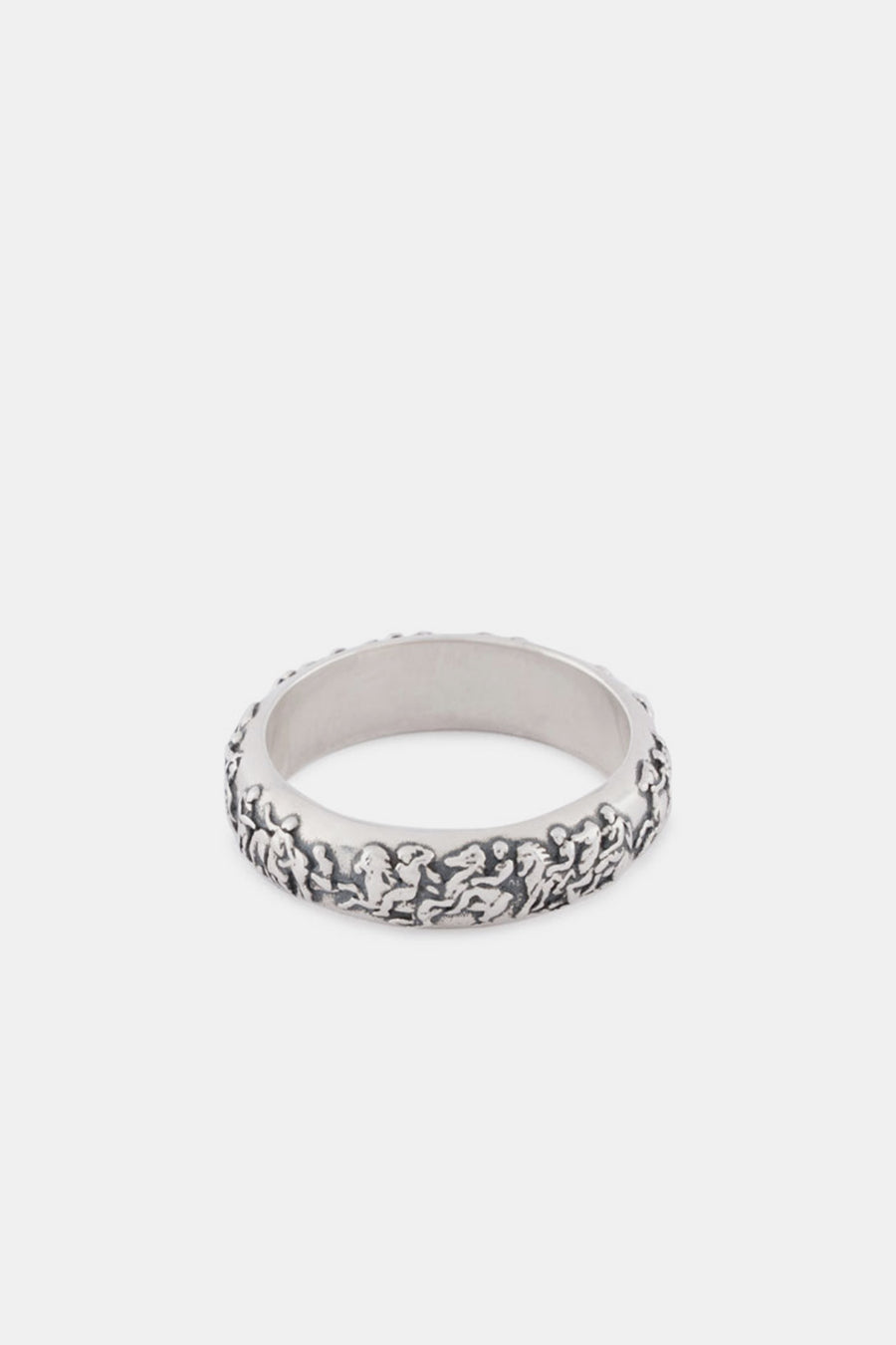 Serge Denimes Silver Frieze Ring - Notre