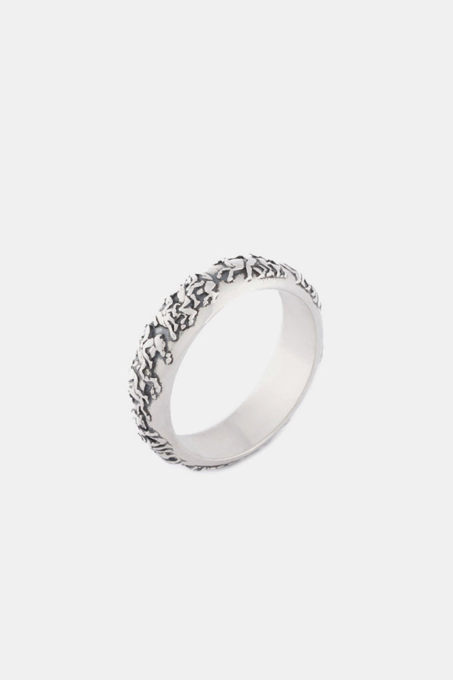 Serge Denimes Silver Frieze Ring - Notre