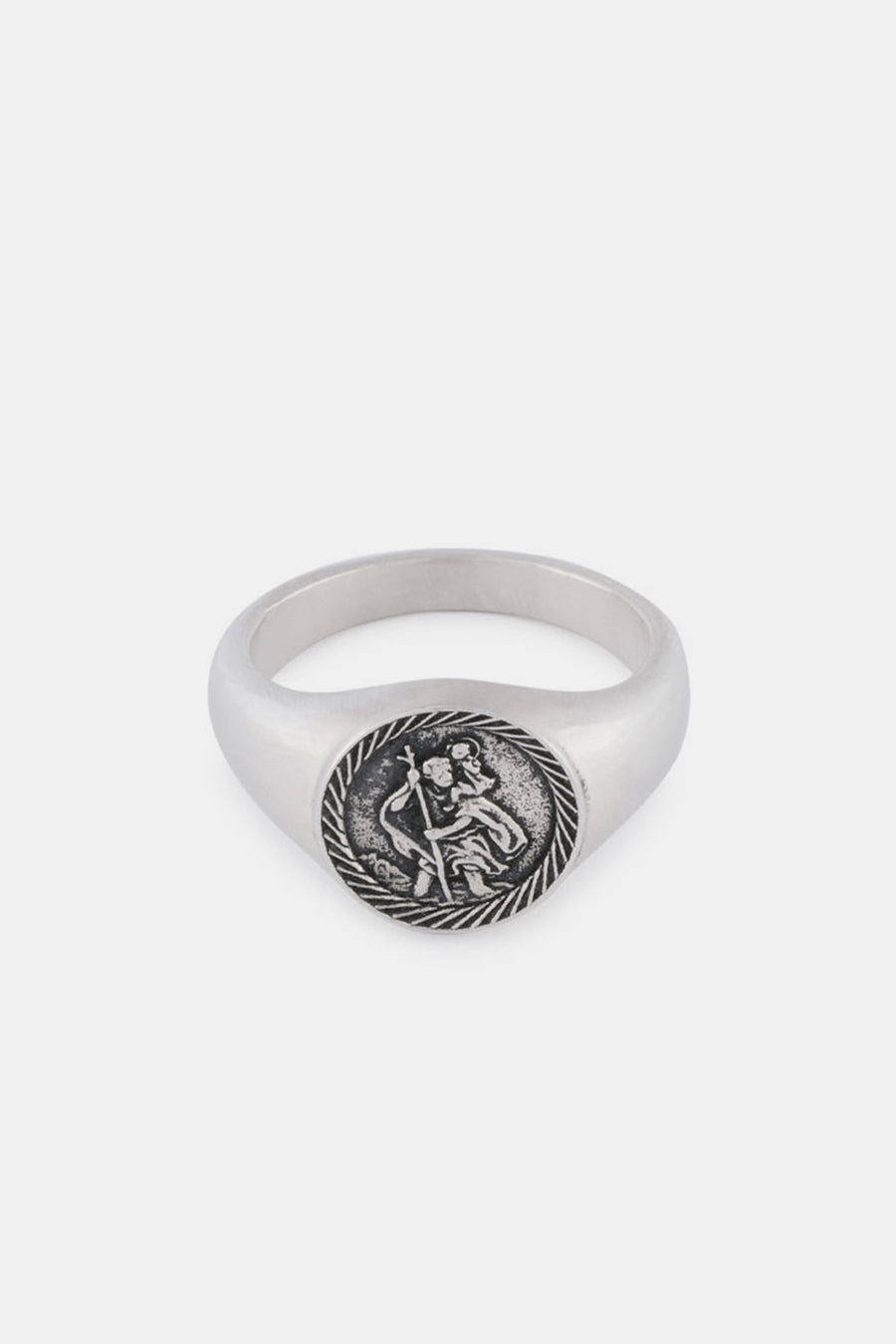 Serge Denimes Silver St. Christopher Ring - Notre