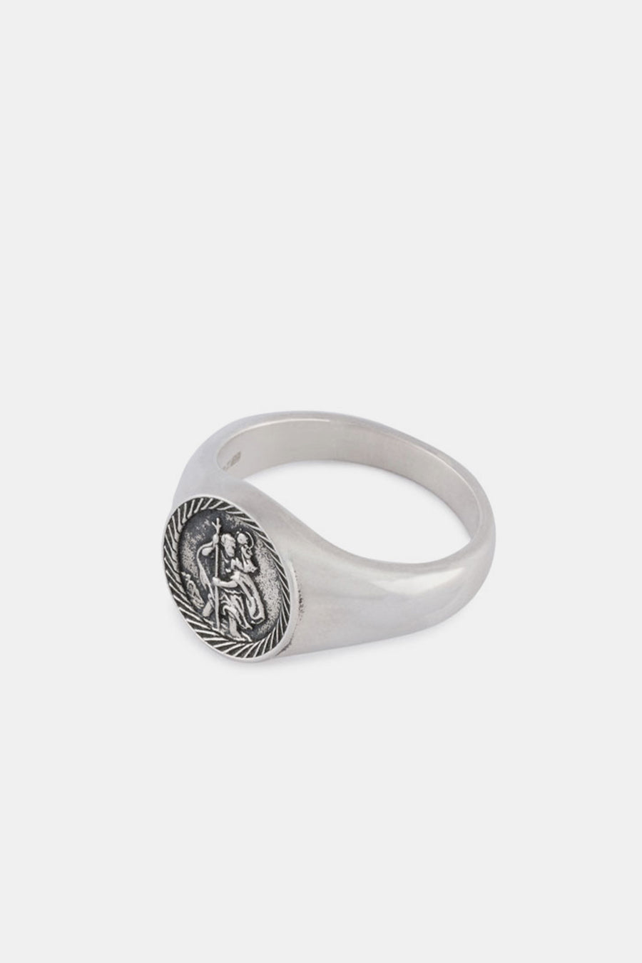 Serge Denimes Silver St. Christopher Ring - Notre