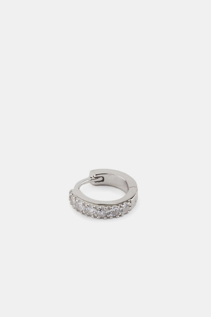 Serge Denimes Silver Zirconia Hoop Earring - Notre