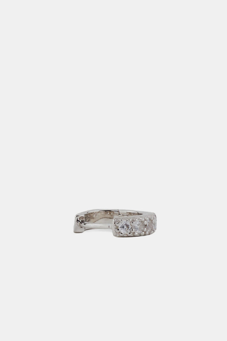 Serge Denimes Silver Zirconia Hoop Earring - Notre